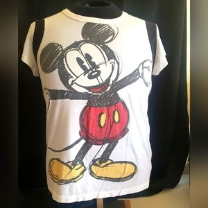 Disney Mickey Mouse White T-shirt Jr.XXL.   FF81